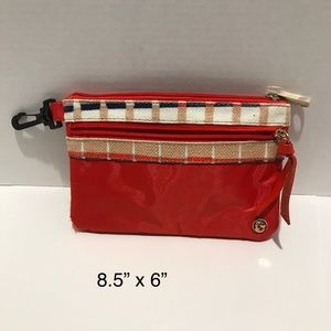 Spartina Quarterdeck Zippered pouch w/outside pocket; Excellent condition
